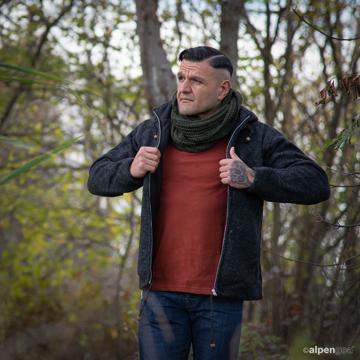Wolljacke Max Single Tragebeispiel